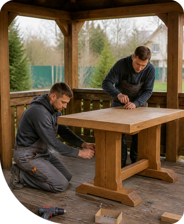 Изготовление столика для беседки под заказ в Рузаевке